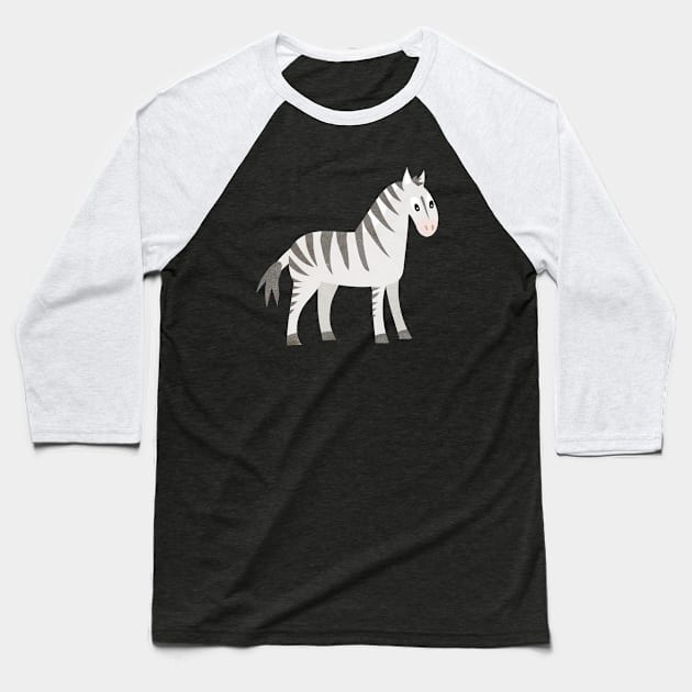 My Little Zebra Baseball T-Shirt by AntiqueImages